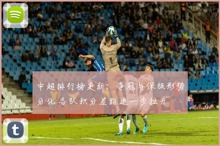 中超排行榜更新：争冠与保级形势分化 各队积分差距进一步拉开